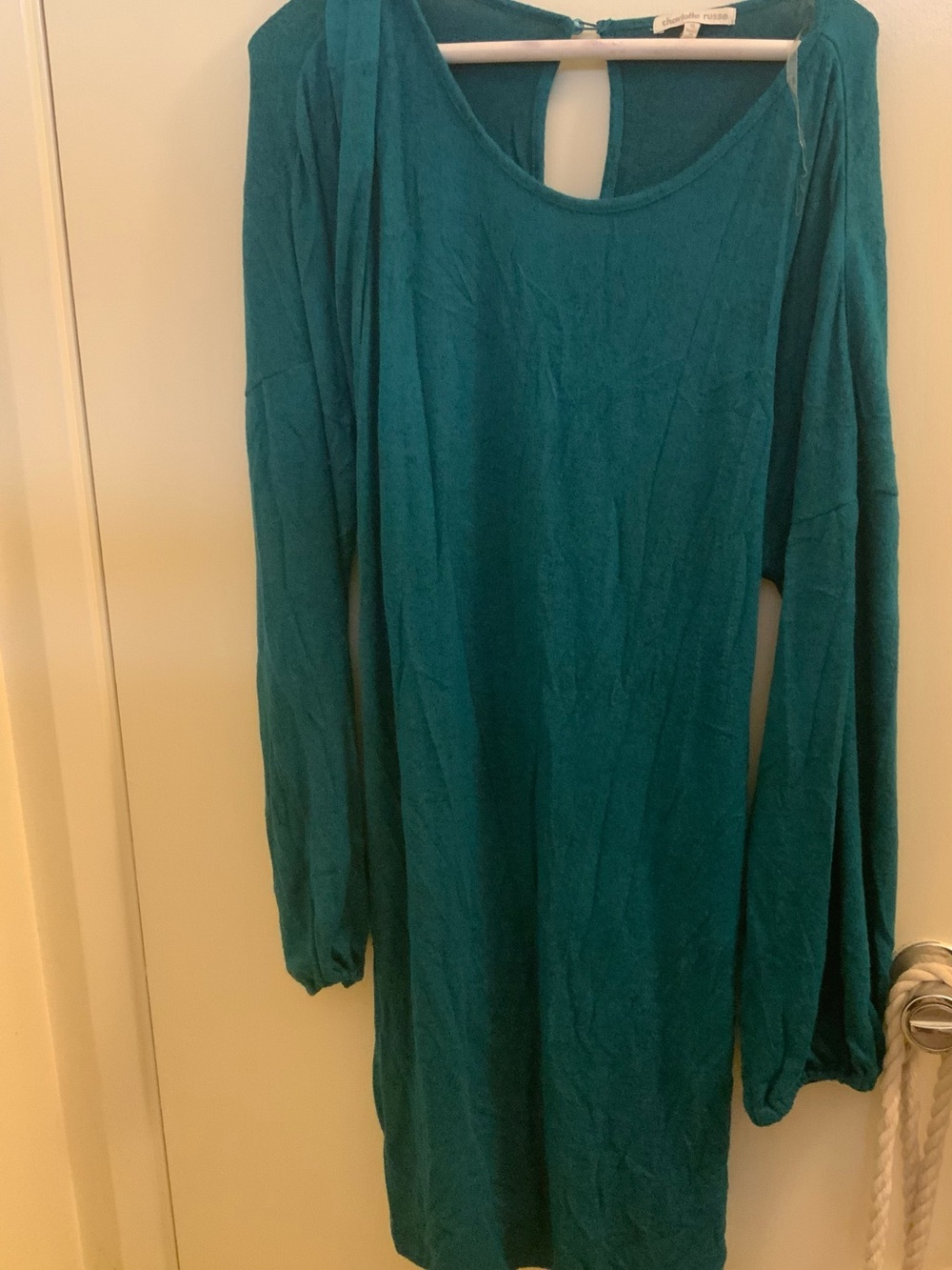 Charlotte Russe Teal Long Sleeve Dress